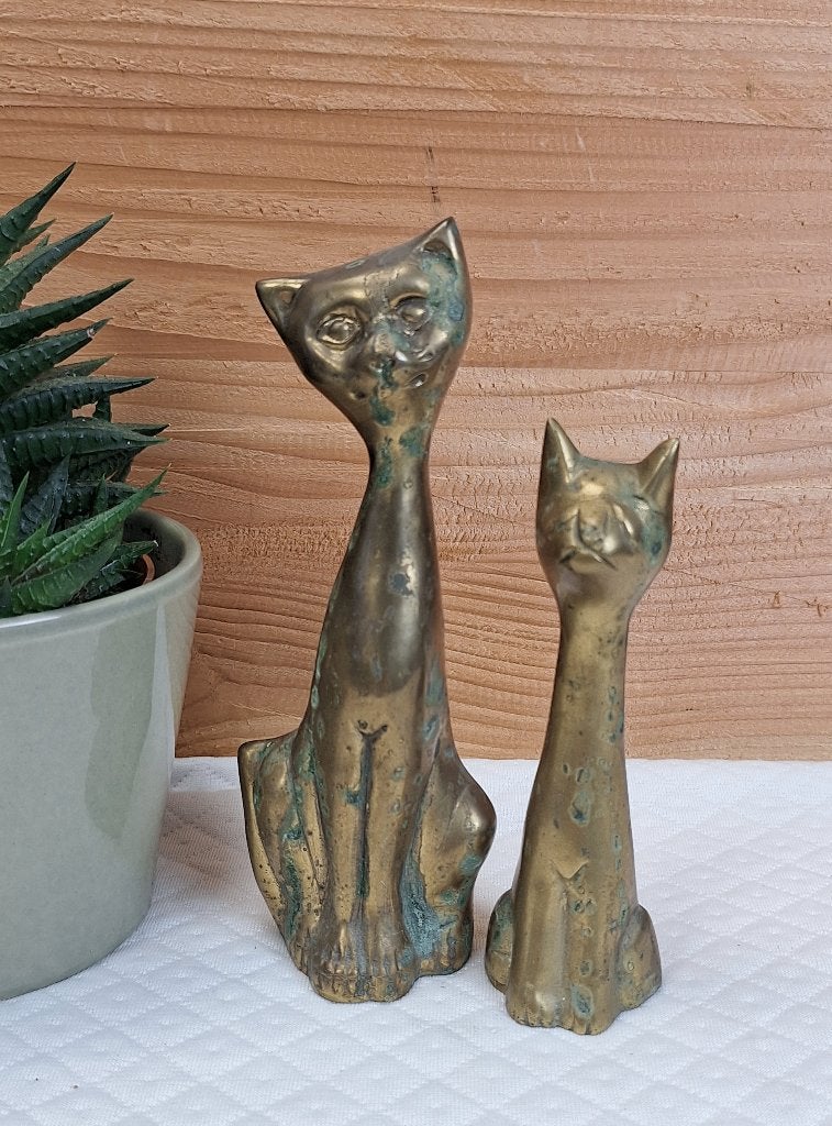 Vintage messing katjes, Antiek en Kunst, Ophalen of Verzenden, Koper