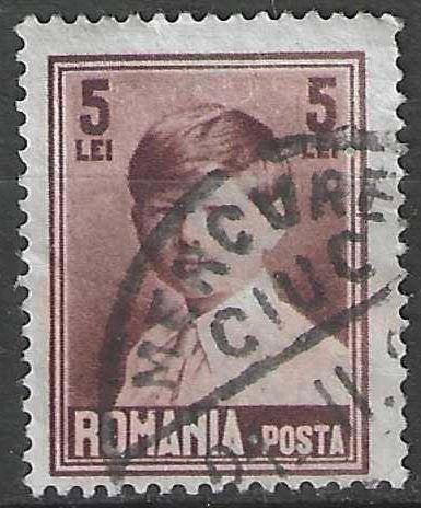 Roumanie 1928/1929 - Yvert 341 - Roi Michel Ier - 5 l (ST), Envoi, Affranchi