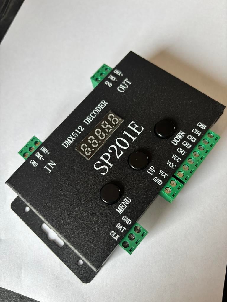 SP201E DMX512 WS2812B WS2811 DMX Decoder to SPI Controller, Ophalen of Verzenden, Nieuw