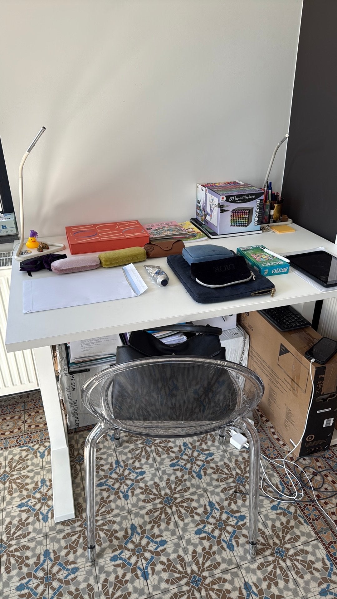 Bureau reglable en hauteau électrique, Huis en Inrichting, Ophalen, Zit-sta bureau, Elektrisch, 120 cm