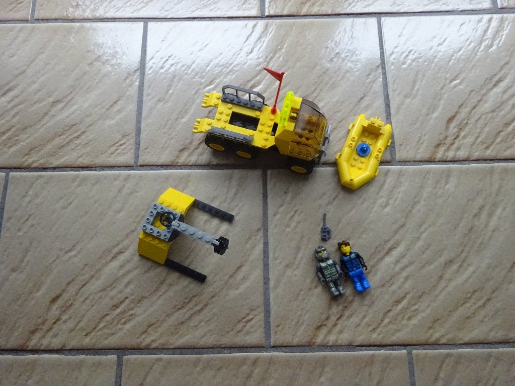 remorque lego avec bateau, Enlèvement ou Envoi, Lego, Ensemble complet, Comme neuf