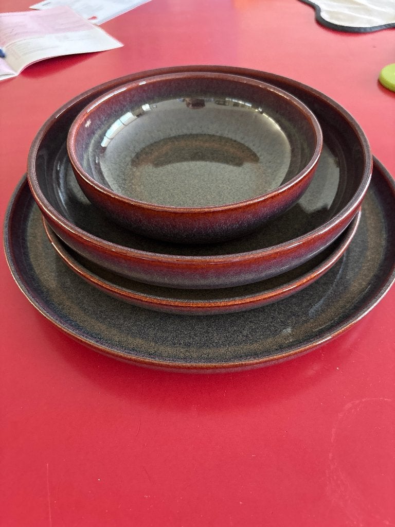 Servies, Huis en Inrichting, Keuken | Servies, Ophalen, Gebruikt, Keramiek, Bord(en)