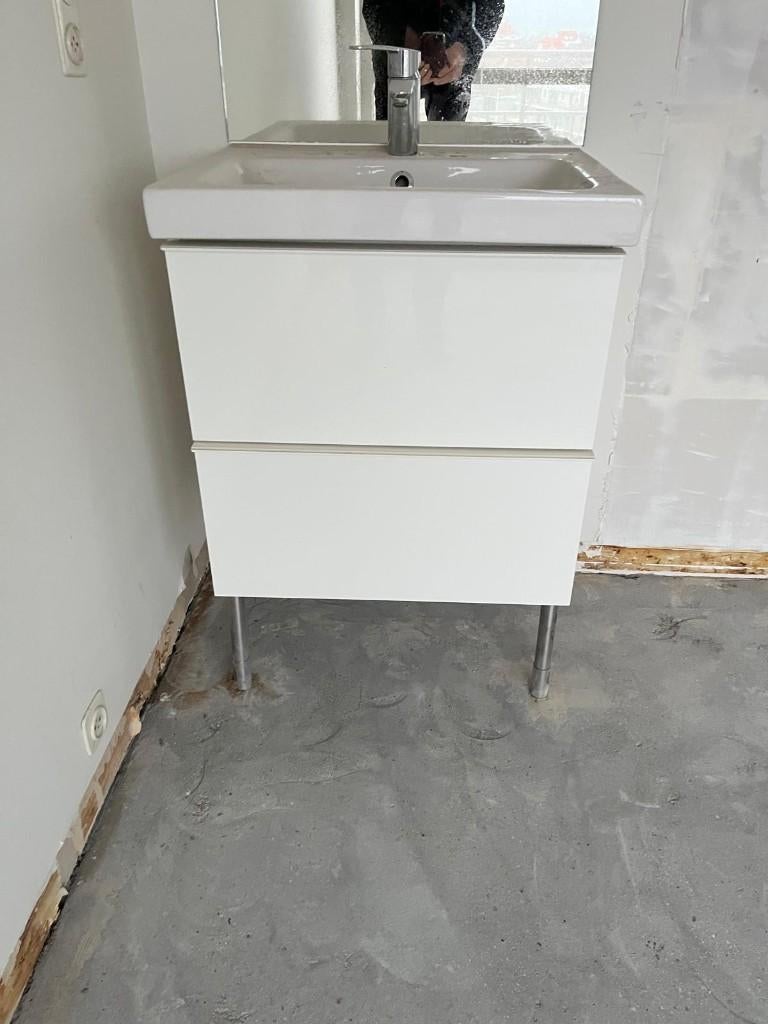 Lavabomeubel met mengkraan, Ophalen, 50 tot 100 cm, Zo goed als nieuw, Minder dan 100 cm