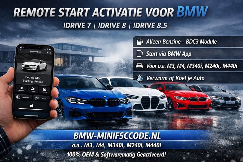 BMW Remote Start Engine 1CR Activatie Start BMW op afstand, Enlèvement, BMW