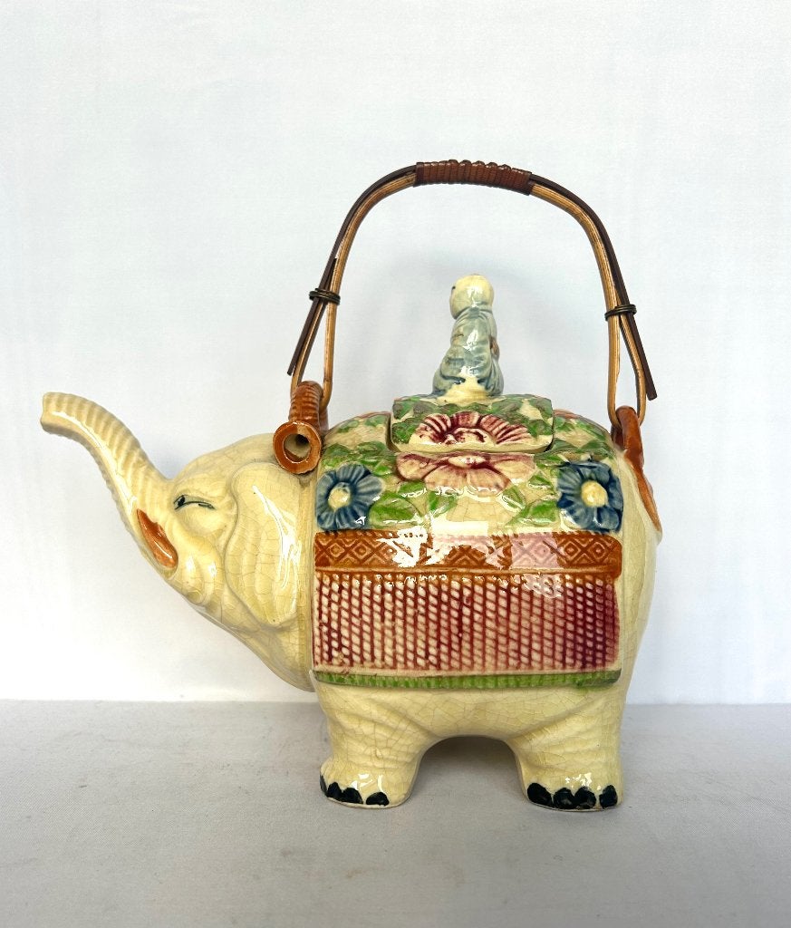 vintage theepot porselein olifant japans banko dai nippon, Antiek en Kunst, Ophalen of Verzenden