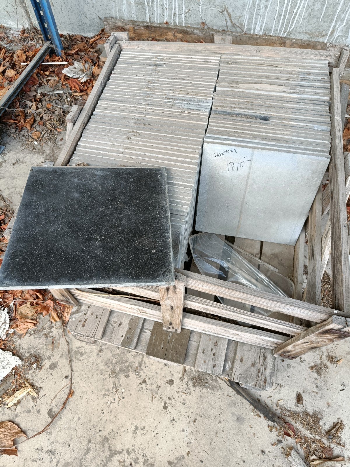Natuursteen 40x40x2, Tuin en Terras, Ophalen, Natuursteen