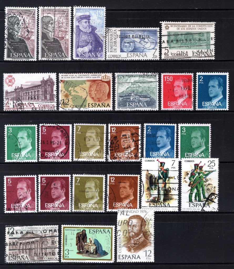 ESPAGNE Lot 1976 estampillé, Envoi, Affranchi