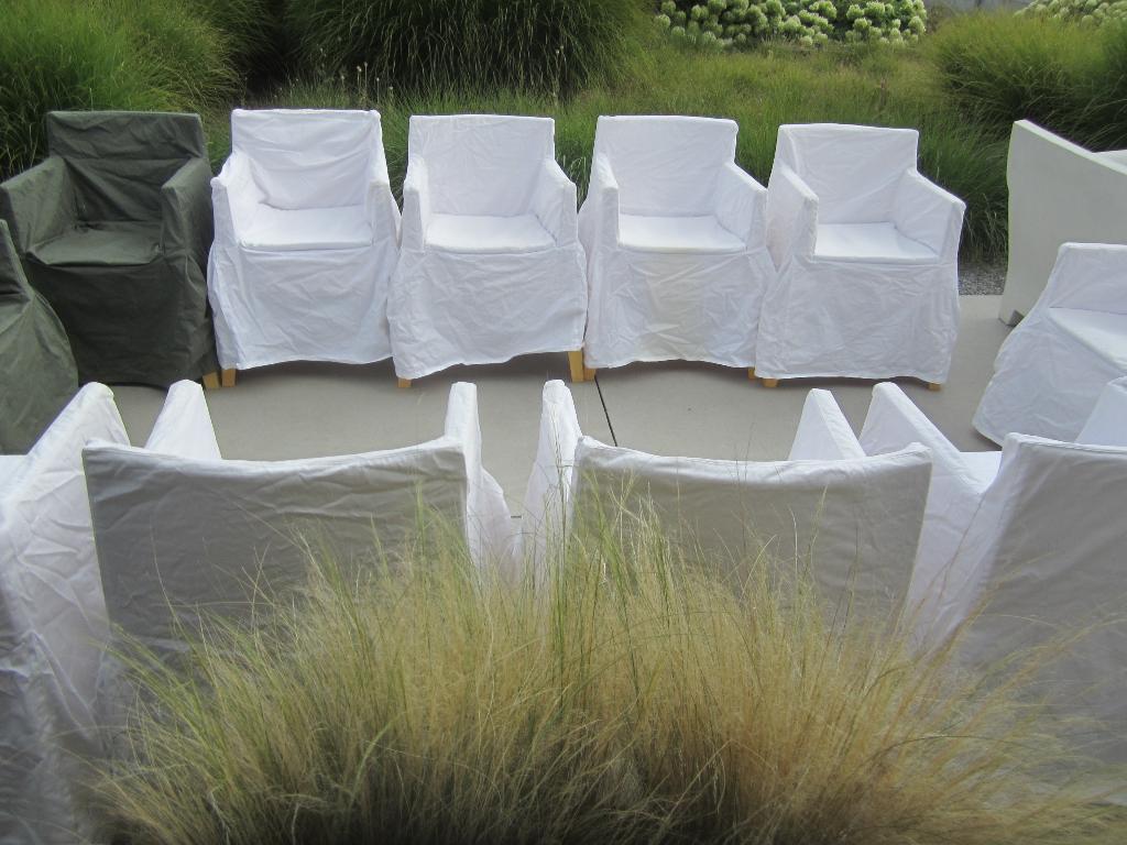 12 Design tuinstoelen met hoes, Ophalen, Gebruikt, Kunststof, Stapelbaar