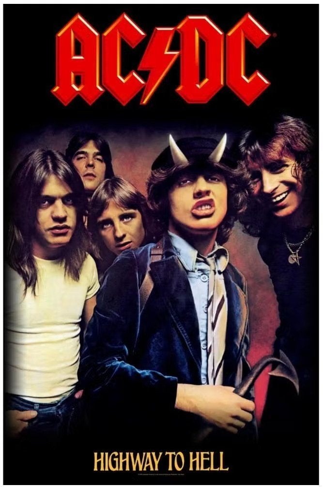 AC/DC - Highway to Hell Textielposter officiële merchandise, Ophalen of Verzenden, Nieuw