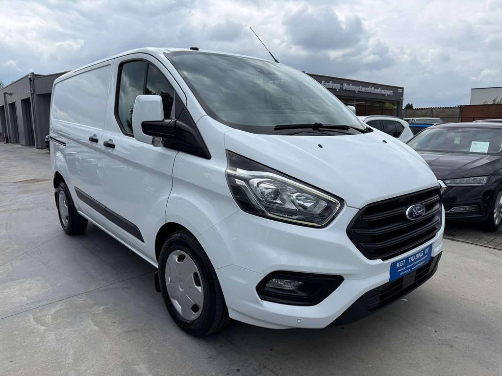 Ford Transit Custom 2.0 TDCI AUTOMAAT 3 ZIT NAVIGATIE CARPLA, Auto's, Bestelwagens en Lichte vracht, Automaat, Stof, Gebruikt