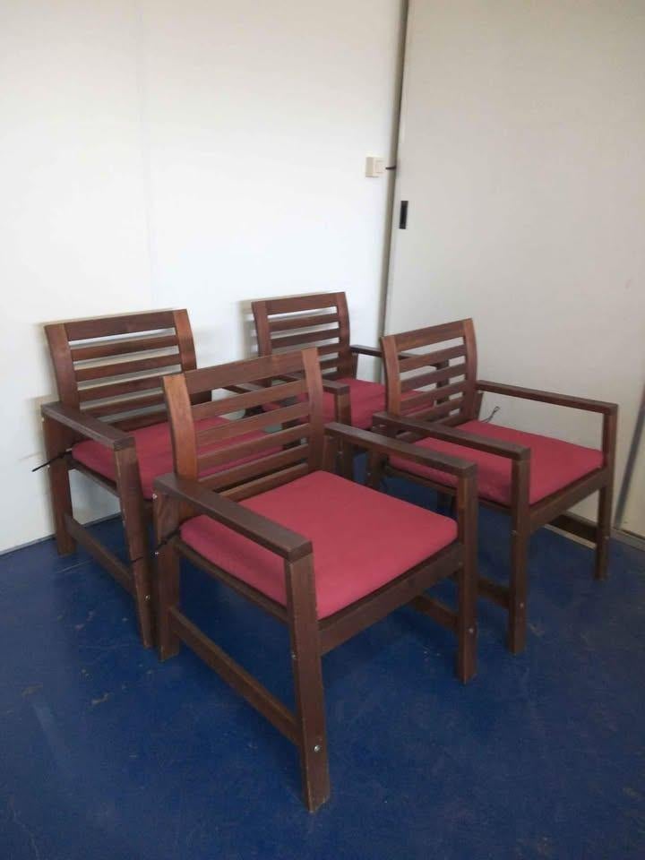 lot van 4 teak tuinstoelen, Enlèvement, Comme neuf