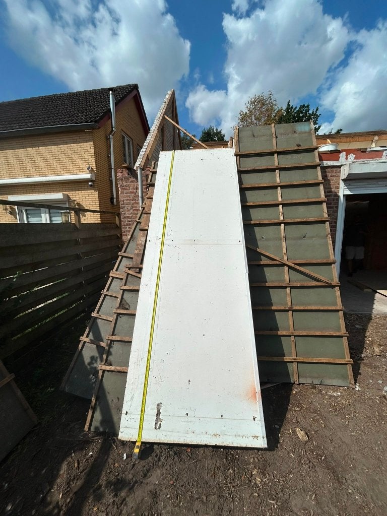 dakpanelen 22 stuks, Doe-het-zelf en Bouw, Dakpannen en Dakbedekking, Gebruikt, Overige kleuren, Hout, Ophalen