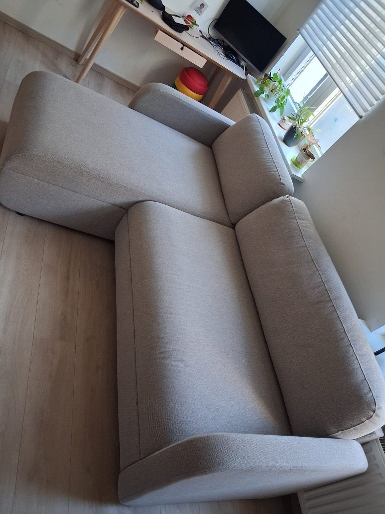Zetel met longchair, Huis en Inrichting, Ophalen, Gebruikt, Driepersoons, 75 tot 100 cm
