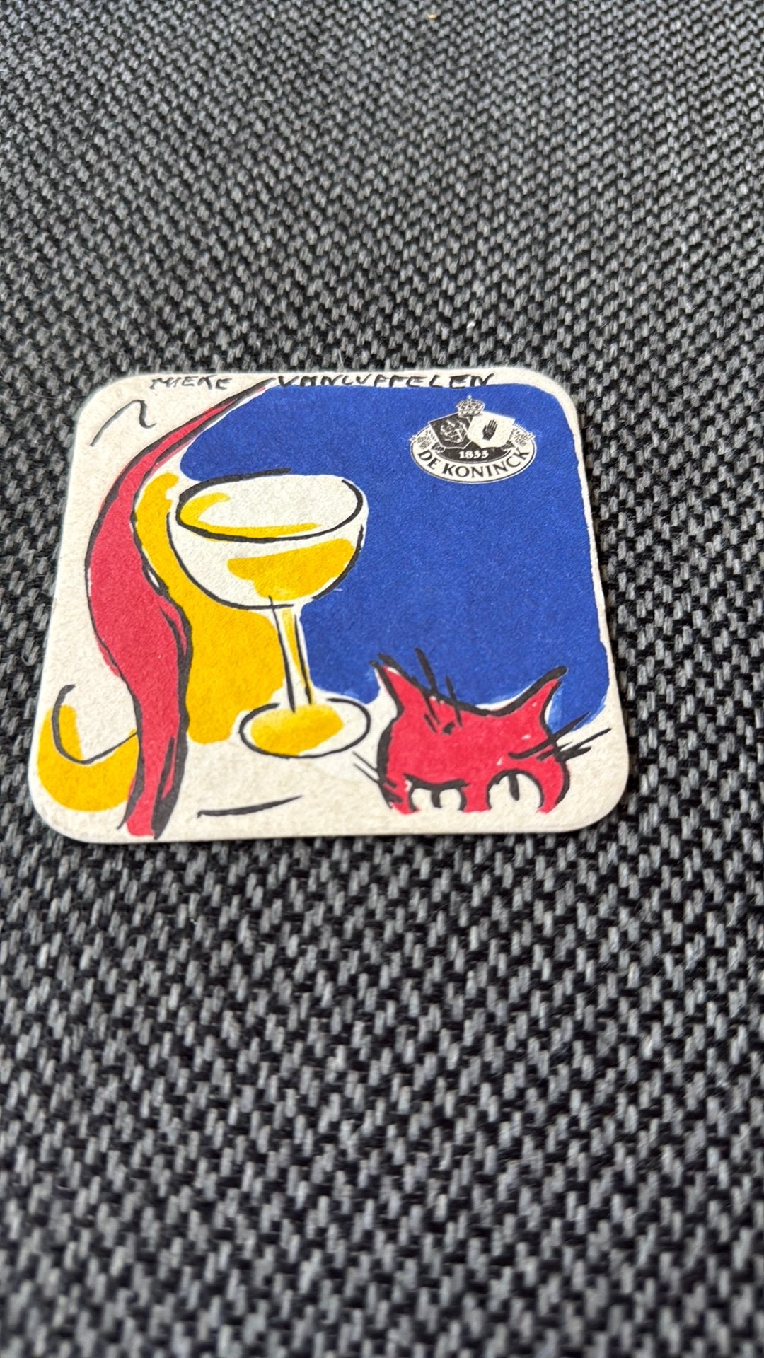 De Konick bierviltje, Verzamelen, Biermerken, Ophalen of Verzenden, Zo goed als nieuw, Viltje(s), De Koninck