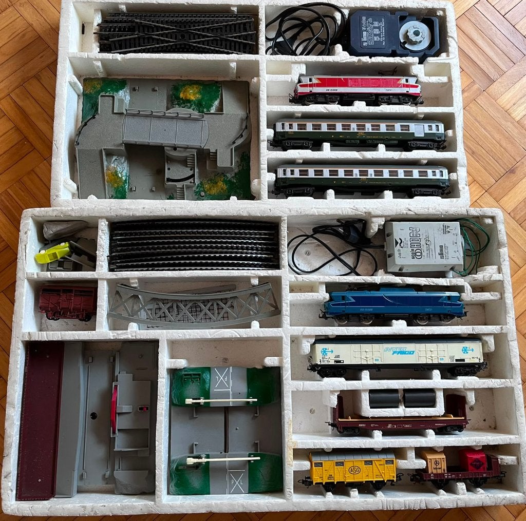 Vintage Lima HO Train Set Party (années 1980) — 2 sets, Enlèvement, Utilisé, Set de Trains, Lima