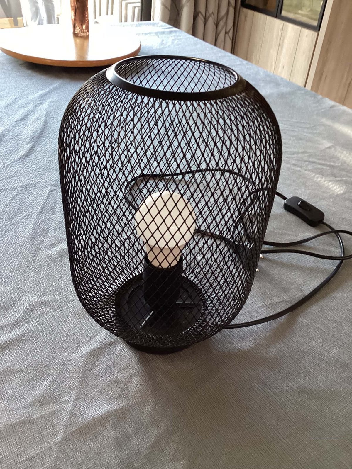 Tafel lamp, 26 cm, Comme neuf, Enlèvement, Noir