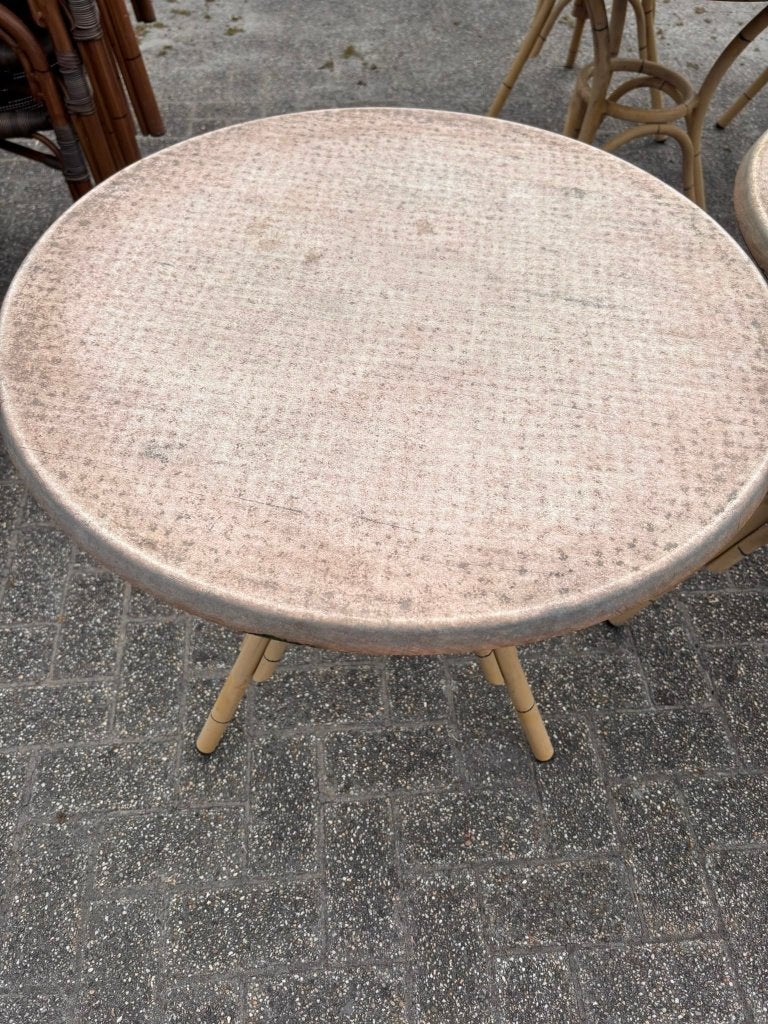Terras tafels, Ophalen, Gebruikt, Rond, Aluminium