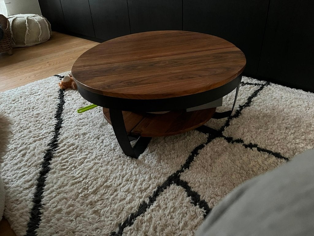 salontafel, Huis en Inrichting, Tafels | Salontafels, Ophalen, Overige materialen, 50 tot 100 cm, Rond