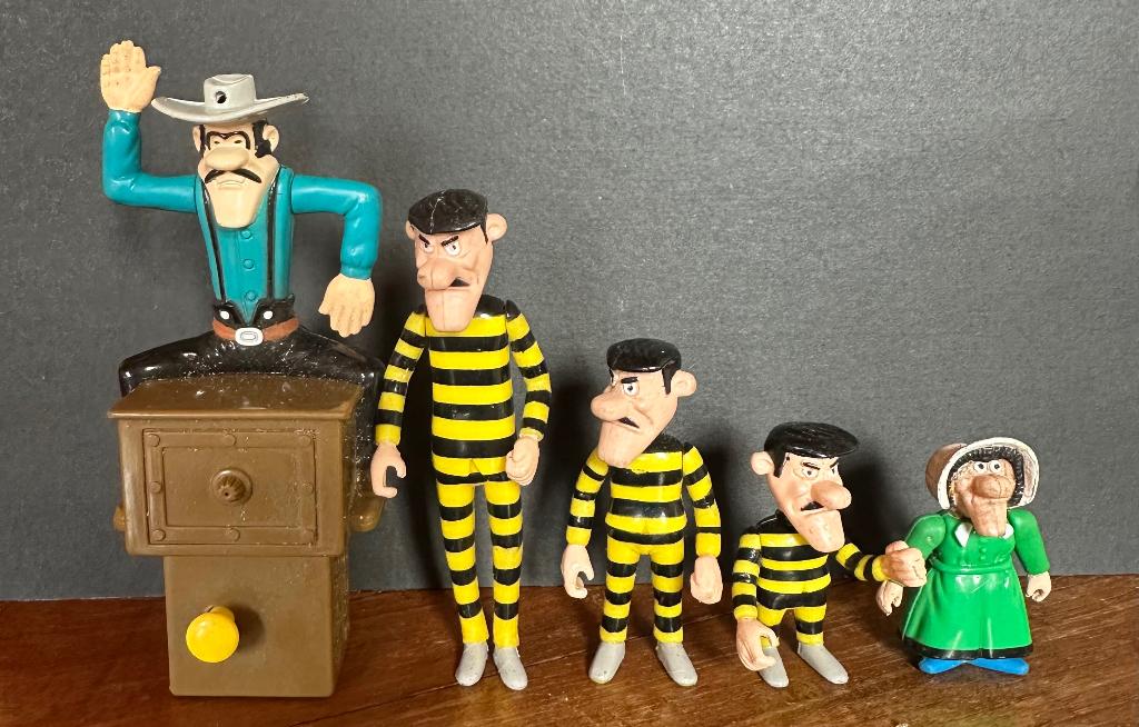 vintage lucky Luke figuren de daltons, Verzamelen, Ophalen of Verzenden, Overige figuren, Gebruikt, Beeldje of Figuurtje