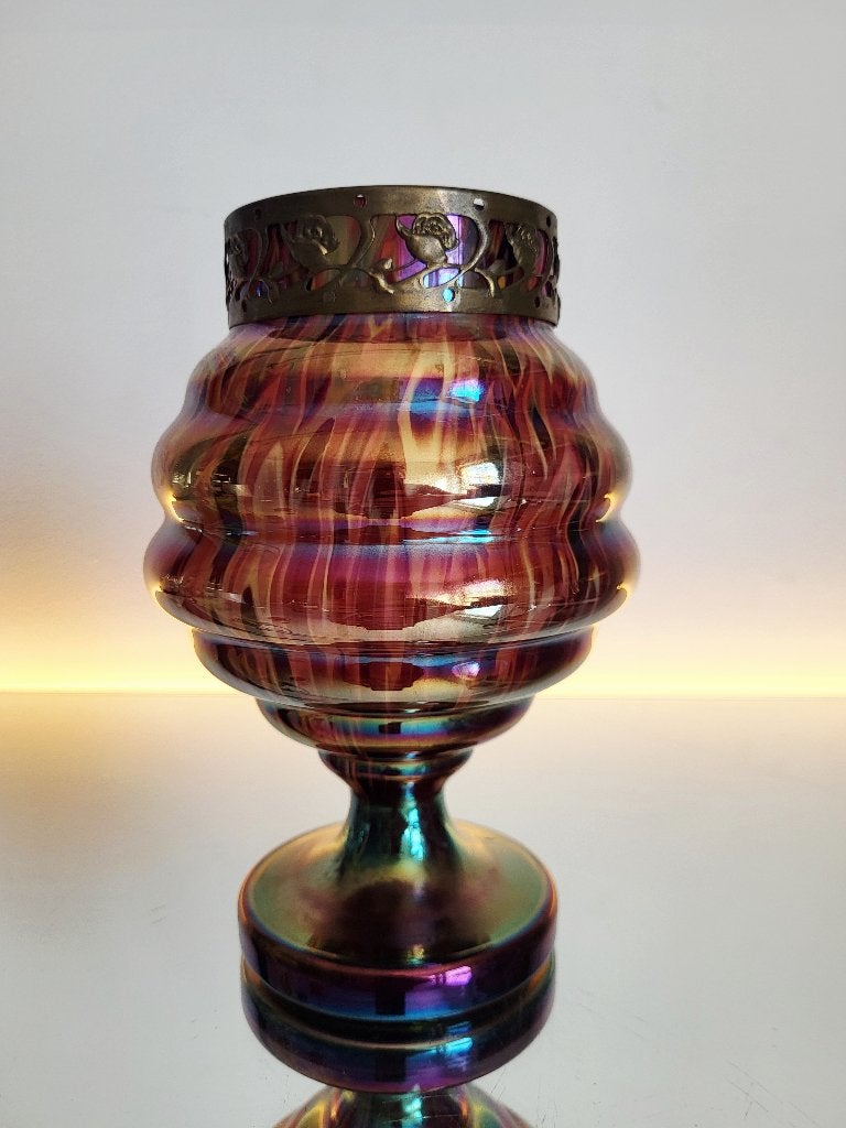 Loetz pique fleur, boheems iriserend glas, Antiek en Kunst, Antiek | Glaswerk en Kristal, Ophalen of Verzenden