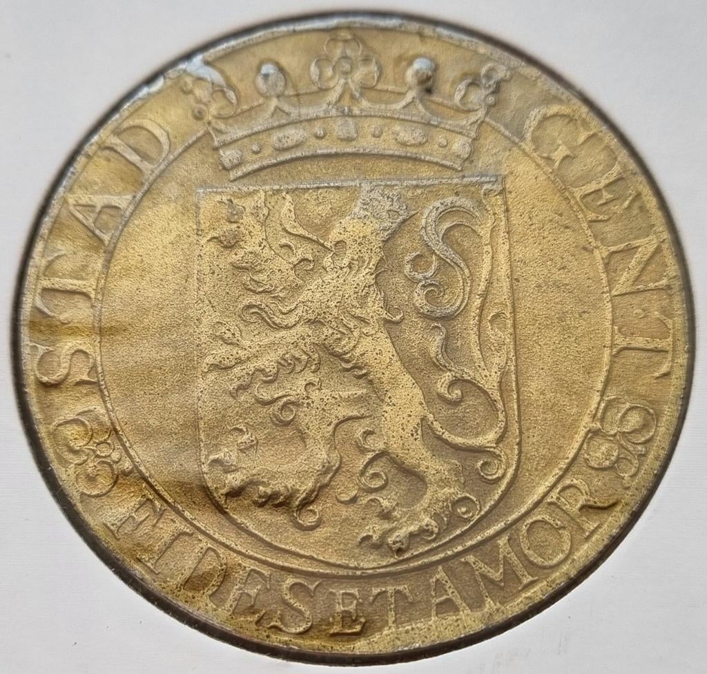 Noodgeld 5 Frank 1918 stad Gent, Postzegels en Munten, Ophalen of Verzenden, Losse munt