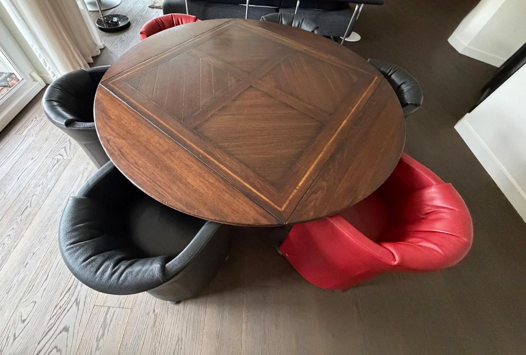 Rolf Benz clubfauteuils, Huis en Inrichting, Stoelen, Ophalen, Overige kleuren, Leer, Zo goed als nieuw