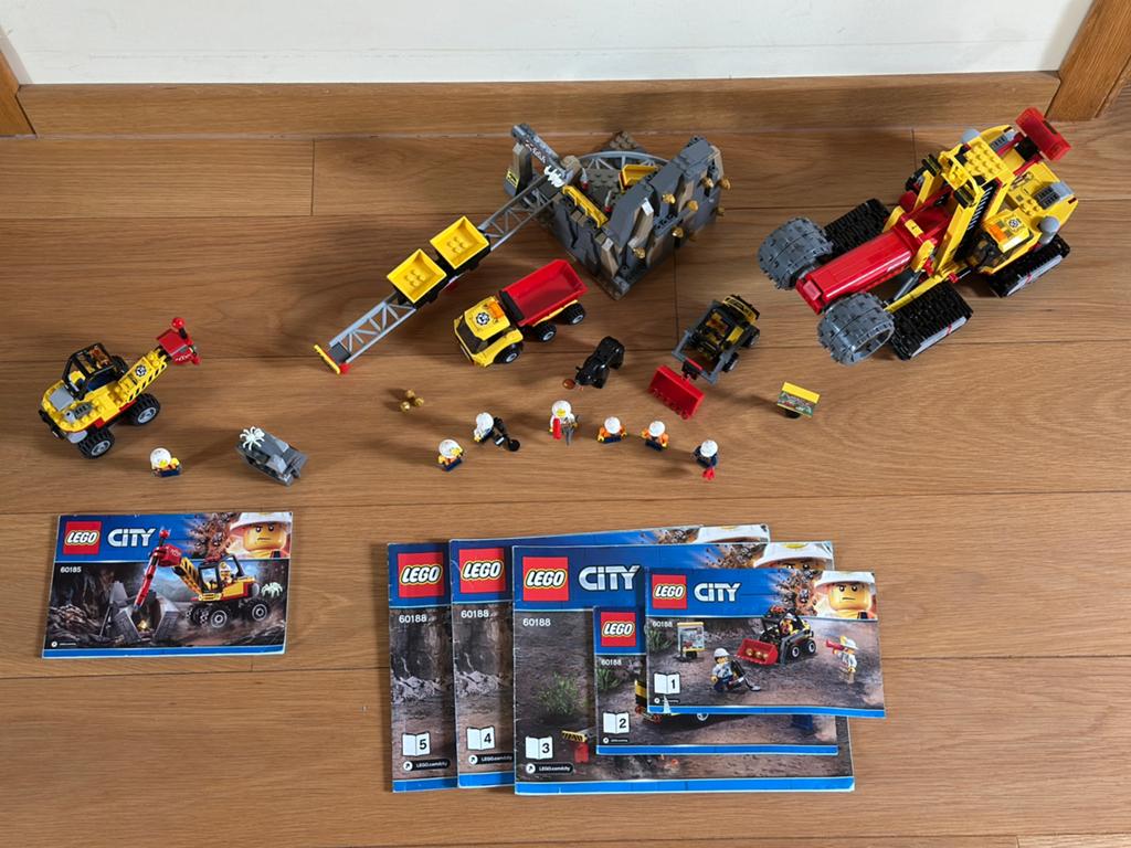 Lego City 60188 Mining Experts Site / 60185 Mining Splitter, City, Enlèvement ou Envoi, Instructions incluses, Lego