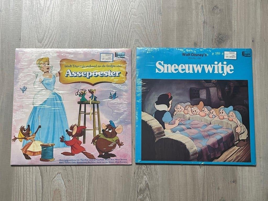2x 80's Walt Disney LPs Sneeuwwitje, Assepoester VERZEGELD, Verzamelen, Ophalen of Verzenden, Nieuw, Overige typen