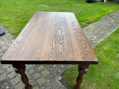 Mooie klassieke eiken tafel, Ophalen, Gebruikt, 100 tot 150 cm, Klassiek