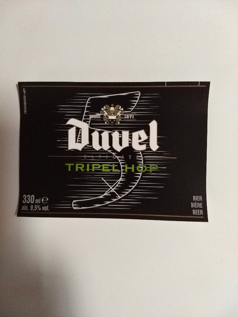 bieretiket - duvel - speciaal - (1), Ophalen of Verzenden, Nieuw, Overige typen, Duvel