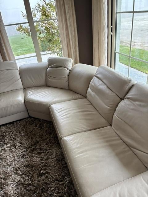 zetels, Huis en Inrichting, Ophalen, Gebruikt, Hoekbank, Leer