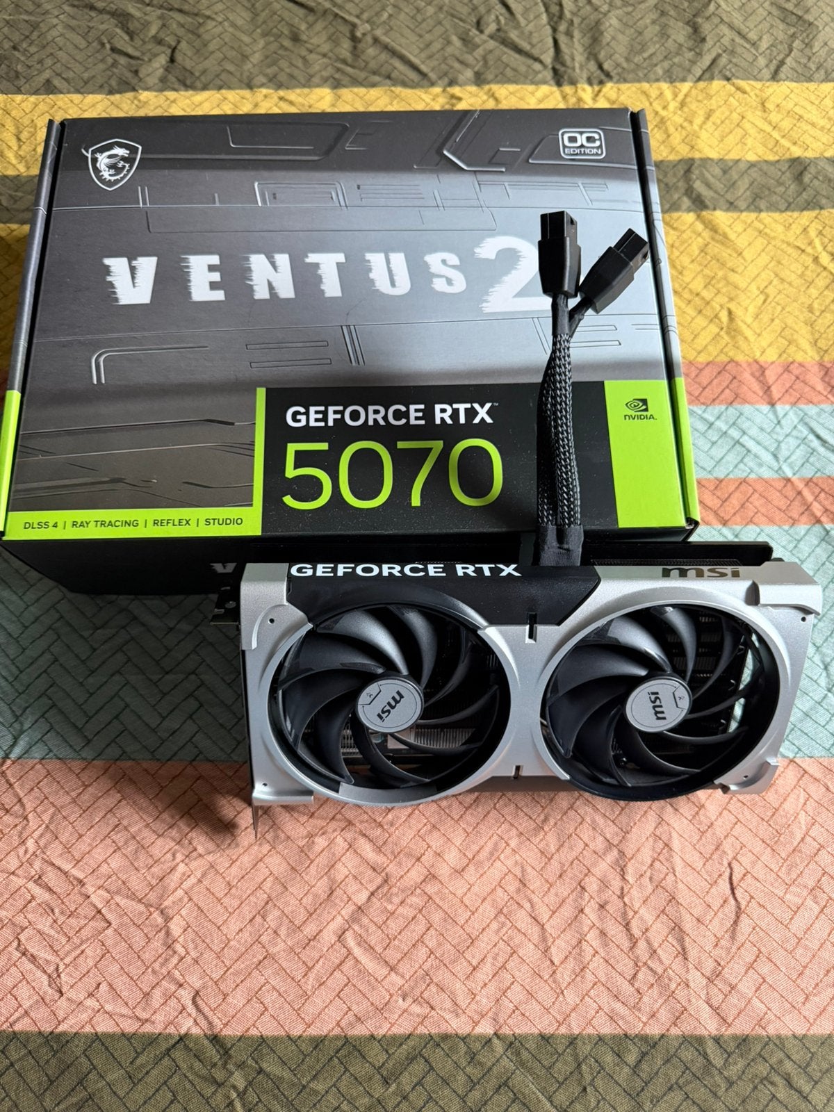 RTX 5070 MSI Ventus 2x, Informatique & Logiciels, Comme neuf, Enlèvement, PCI-Express 5, Nvidia