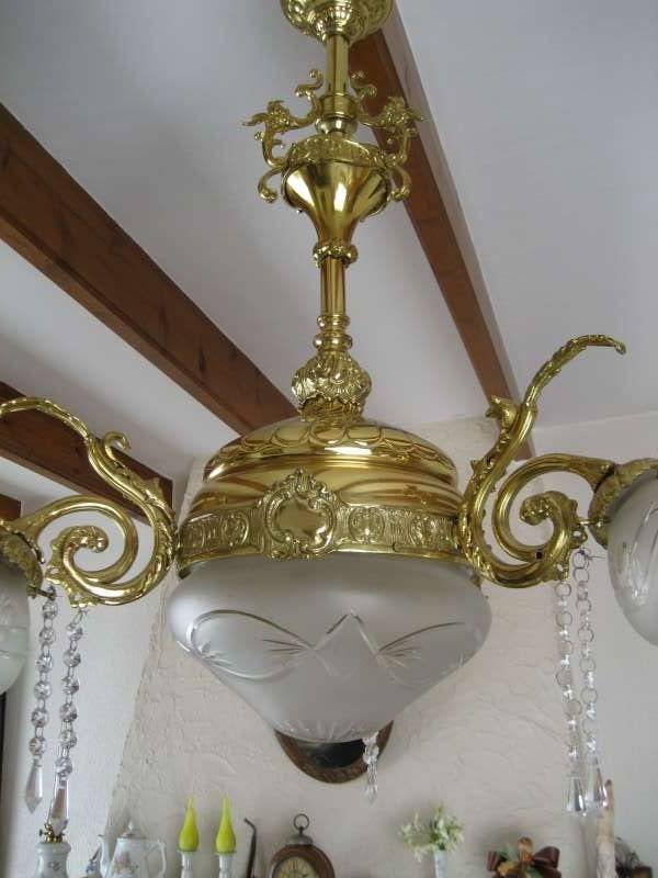 3 antieken lampen, Antiek en Kunst, Ophalen