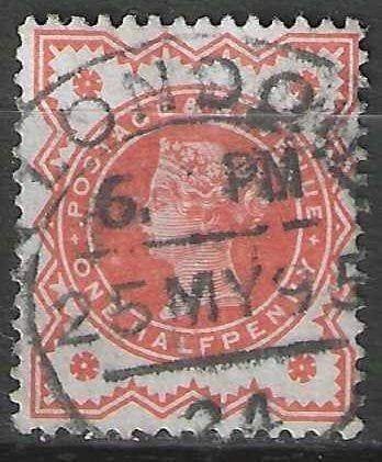 Groot-Brittannie 1887/1900 - Yvert 91 - Victoria (ST), Postzegels en Munten, Postzegels | Europa | UK, Verzenden, Gestempeld