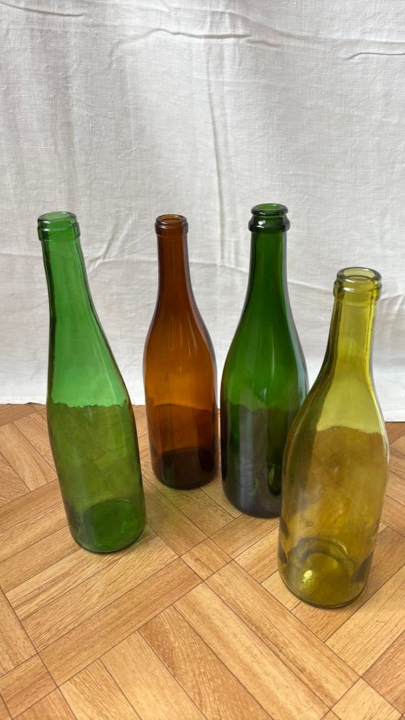 Lege wijnflessen - groen en bruin, Ophalen, Gebruikt