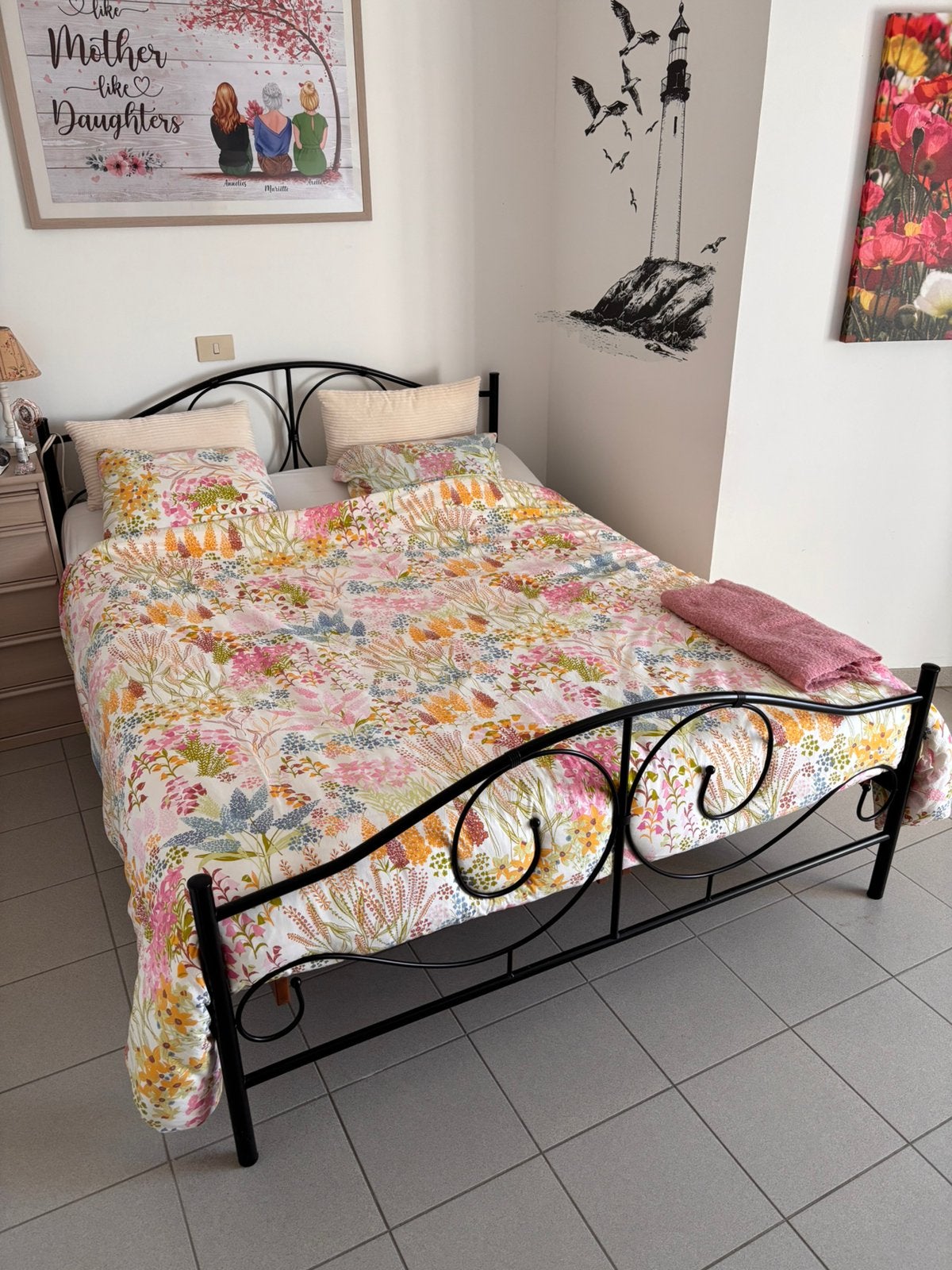 Lit complet, Maison & Meubles, Enlèvement, Utilisé, Deux personnes, 160 cm