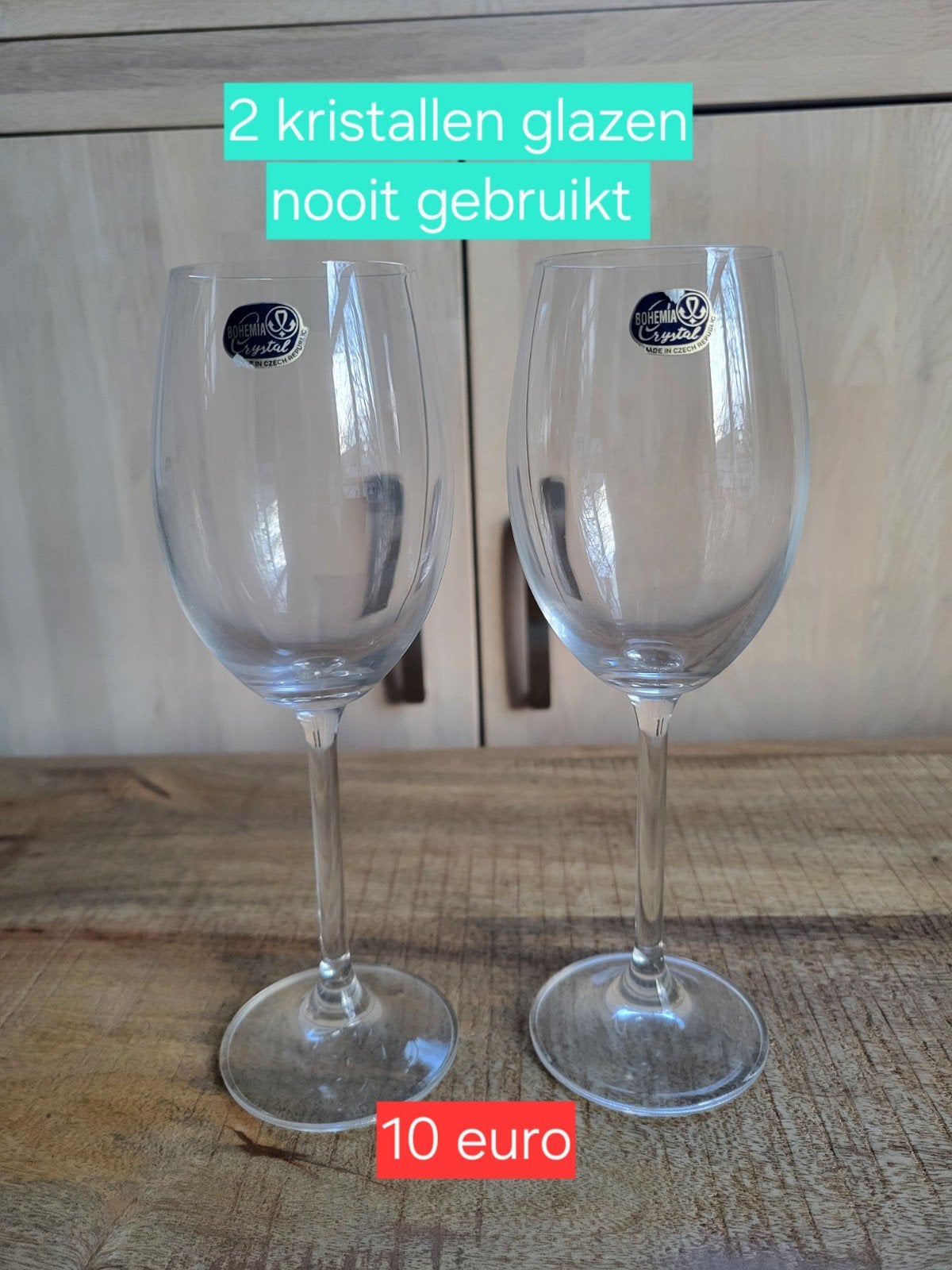 2 glazen Bohemia Cristal (nooit gebruikt)

10 euro samen

Ve, Ophalen of Verzenden