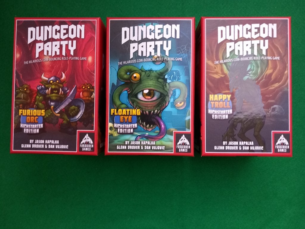 Dungeon party, Furious Orc + Happy Troll + Floating Eye, Hobby en Vrije tijd, Een of twee spelers, Ophalen of Verzenden, Zo goed als nieuw
