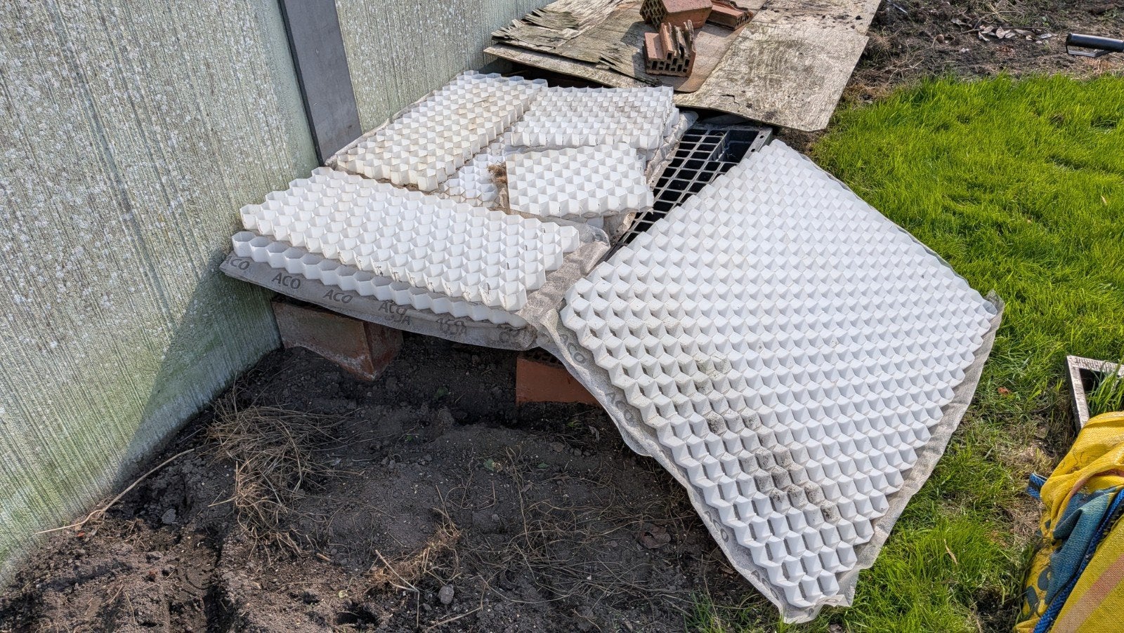Kiezelmatten honingraat ( rest partij), Tuin en Terras, Ophalen, Gebruikt, Wit