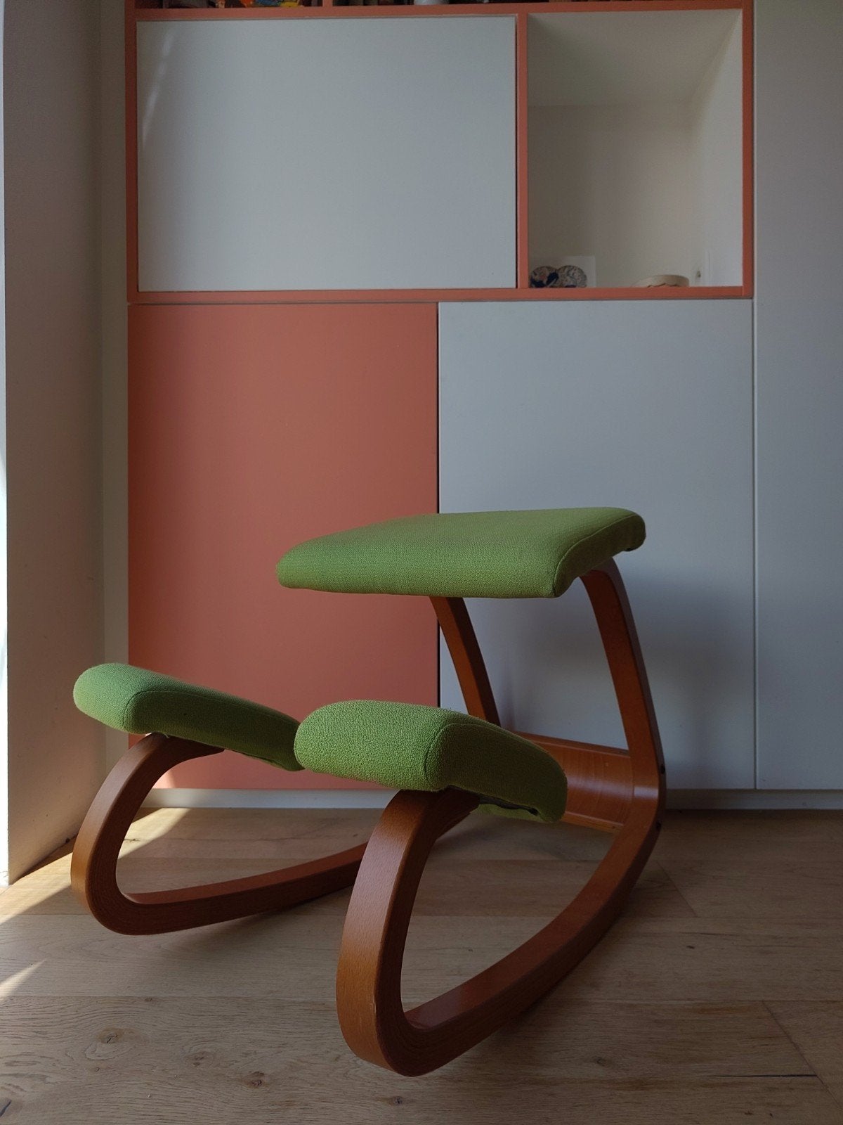 Chaise de bureau ergonomique Stokje/ Varier - état neuf, Enlèvement ou Envoi, Comme neuf, Vert, Chaise de bureau
