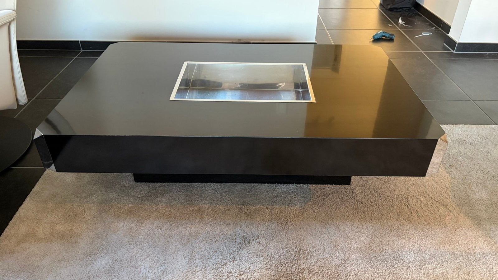 Alveo design Retro Salontafel Willy Rizzo voor Mario Sabot, Ophalen