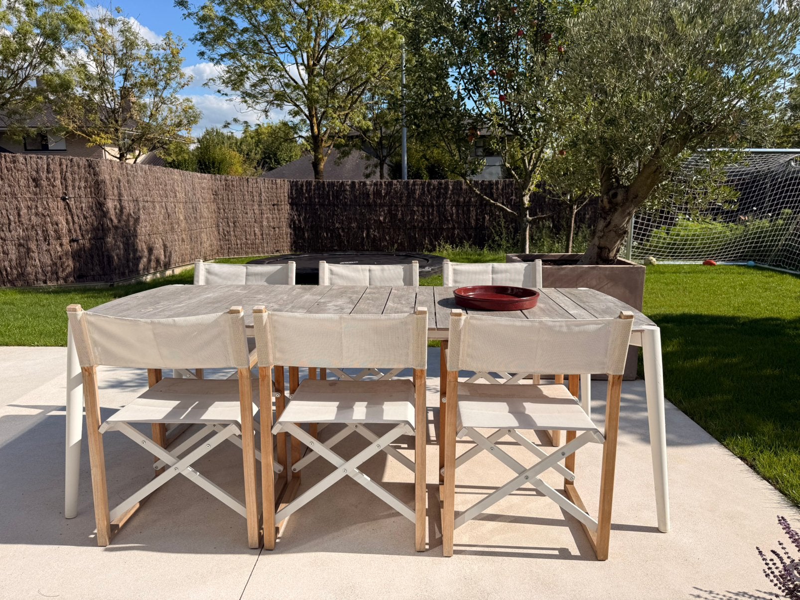 Teak tuintafel, Ophalen, Zo goed als nieuw