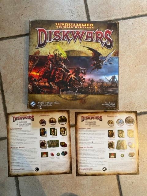 DISKWARS WARHAMMER + BEIDE UITBREIDINGEN - super zeldzaam, Hobby en Vrije tijd, Gezelschapsspellen | Bordspellen, Verzenden