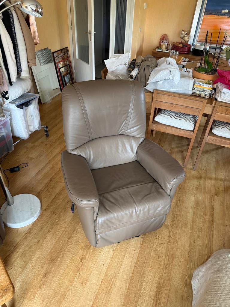 Fauteuils medalounger relax en Cuir X2, Maison & Meubles, Fauteuils, Enlèvement, Comme neuf, Cuir