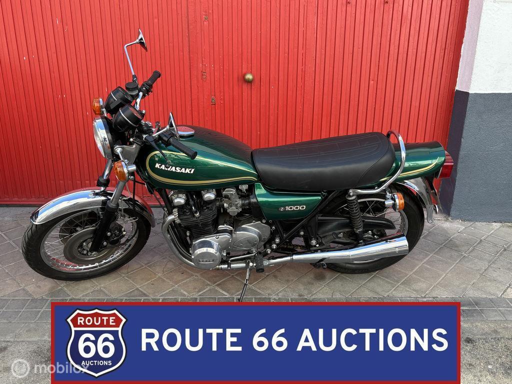 Kawasaki Z1000 A1 | 1978 | Route 66 Auctions, Auto's, Overige merken, Zwart, Bedrijf, Handgeschakeld
