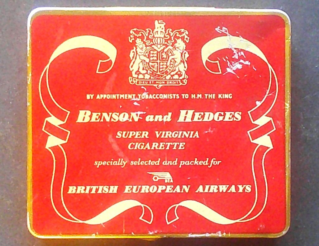 British European Airways cigarettes box Jan 1946 to Feb 1952, Verzamelen, Verzenden, Gebruikt, Overige typen