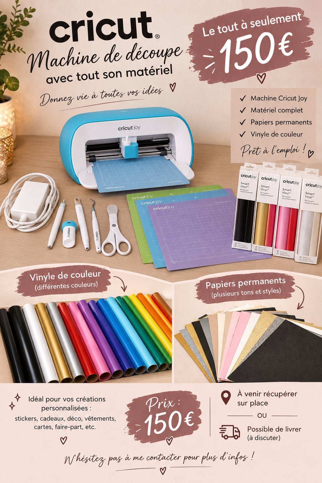 Cricut Joy, Hobby en Vrije tijd, Ophalen of Verzenden, Zo goed als nieuw, Cricut