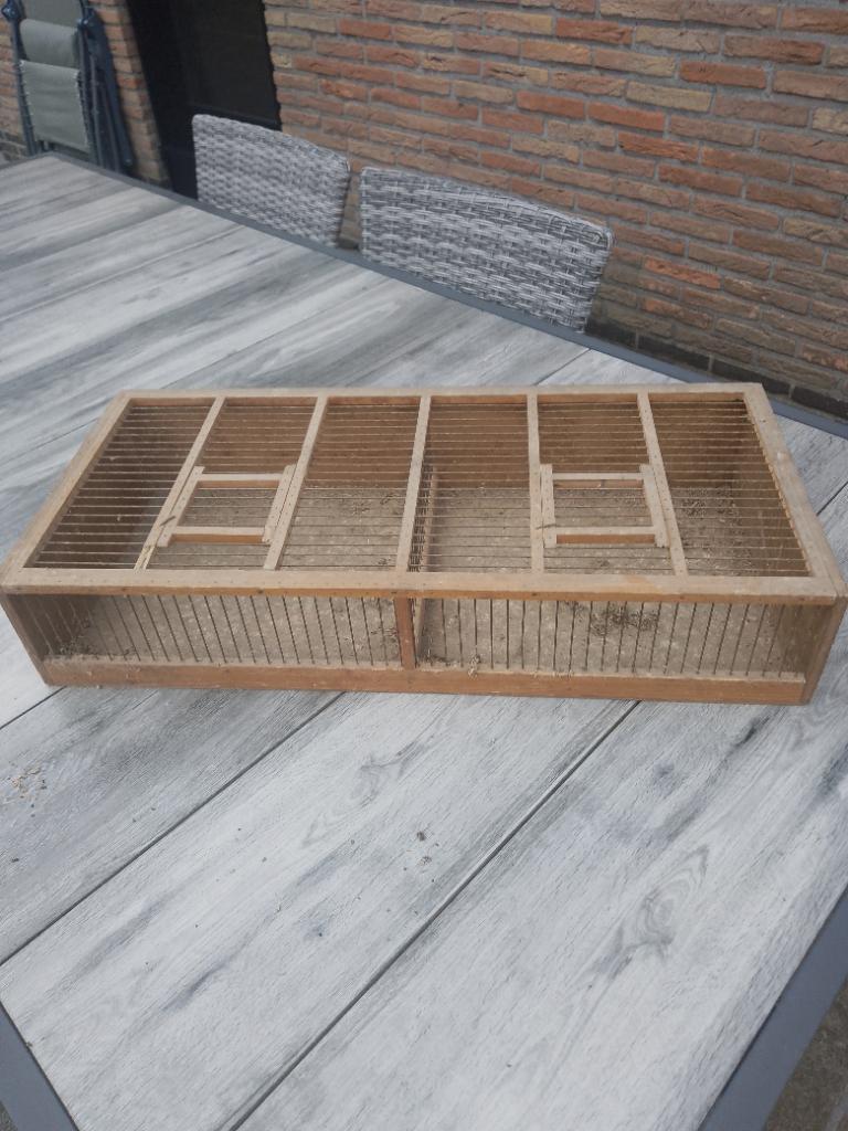 Vogelkooi (vervoer), Dieren en Toebehoren, Vogels | Hokken en Kooien, Ophalen, Gebruikt, Hout, Vogelkooi