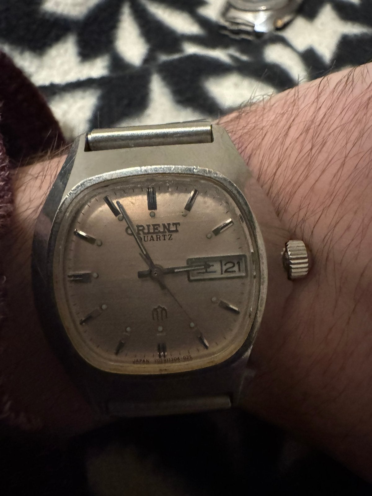 Montre orient quartz patina vintage, Ophalen of Verzenden