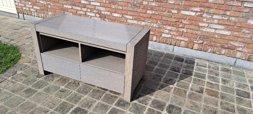TV-kast (2 volumes) met 2 lades, Ophalen, Met plank(en), 100 tot 150 cm, Zo goed als nieuw